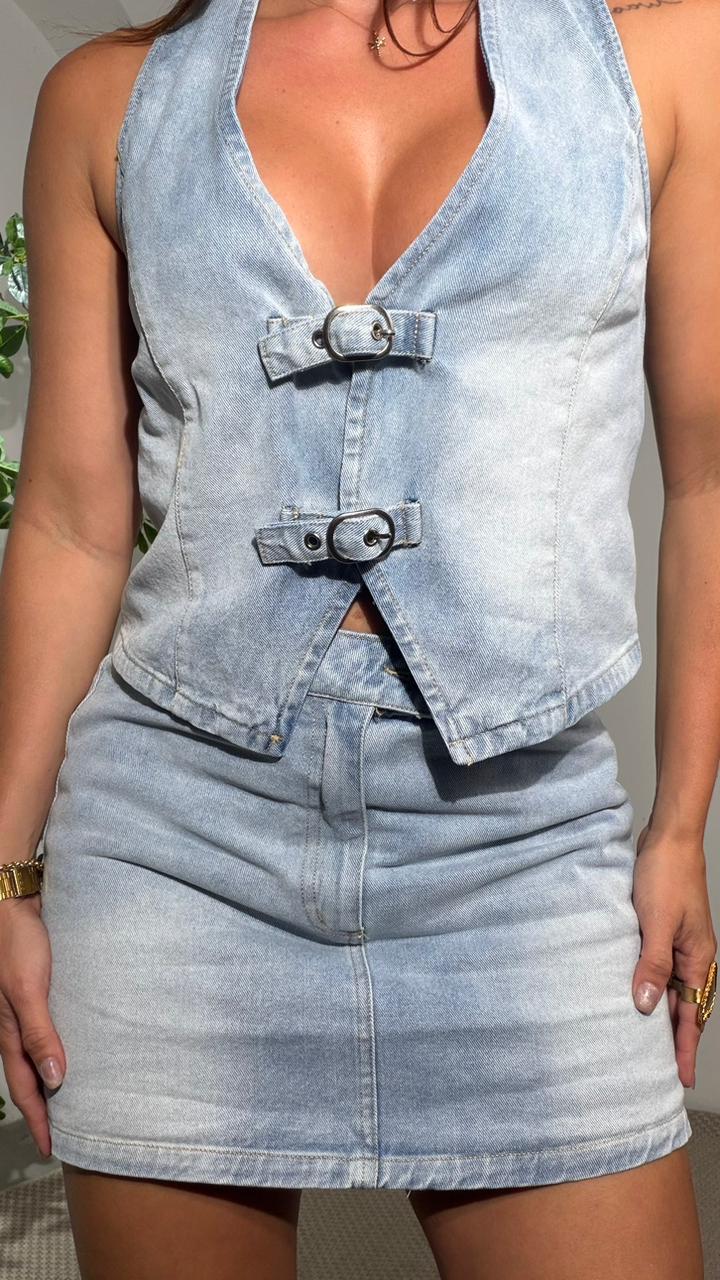 Set Denim FaldaShort