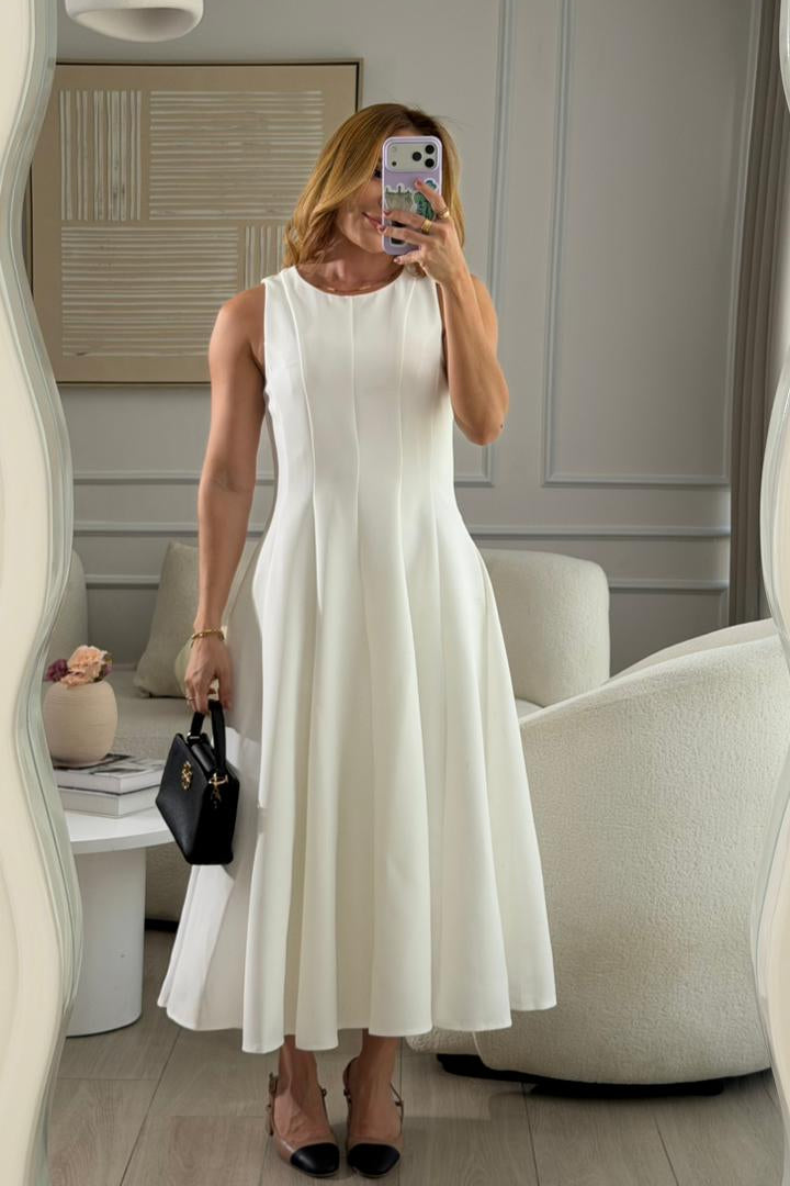 Sage Maxi Dres Blanco