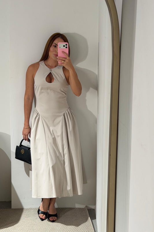Máxi Vestido Tipo Corset Ivory