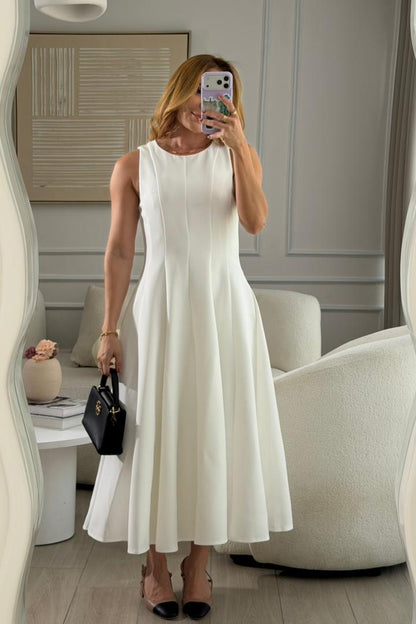 Sage Maxi Dres Blanco